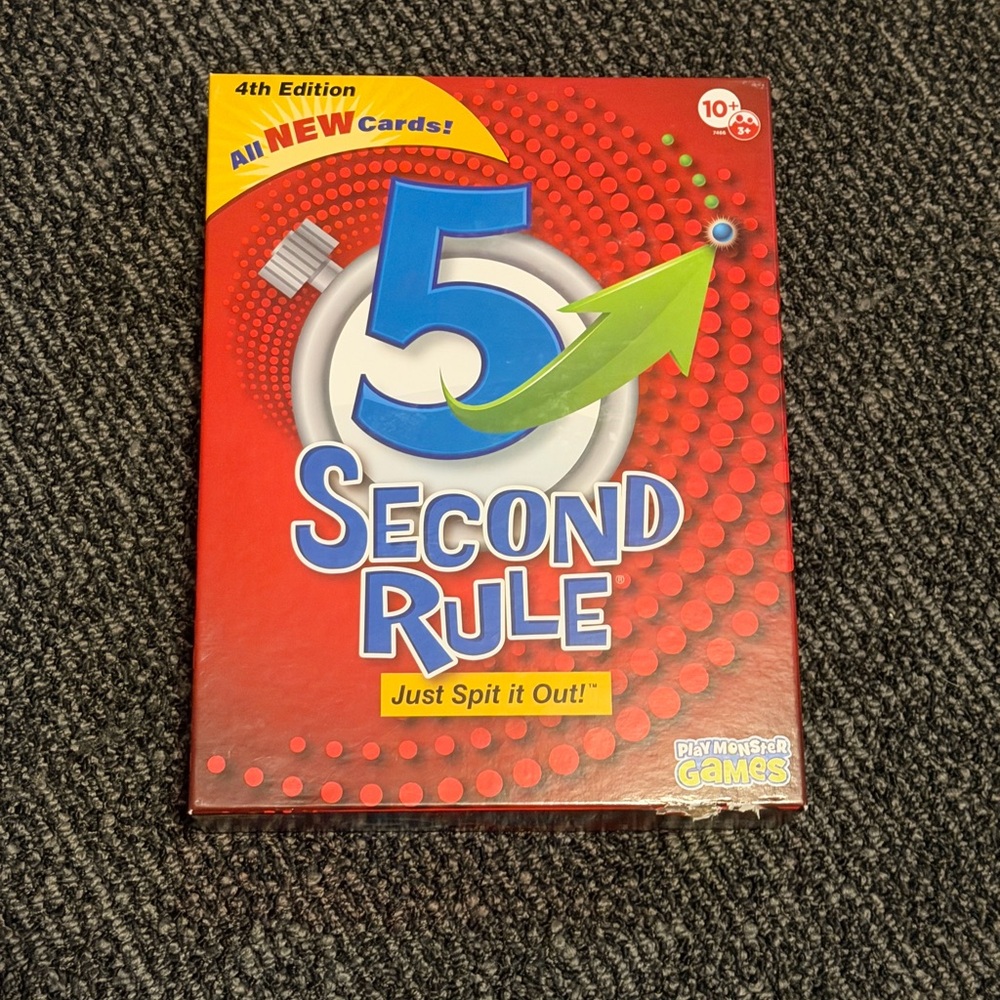 PlayMonster 5 Second Rule 4th Edition Family Fun Cards Party Game Ages 10 NEW